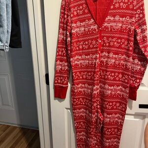 Victoria's Secret Red and White Onesie